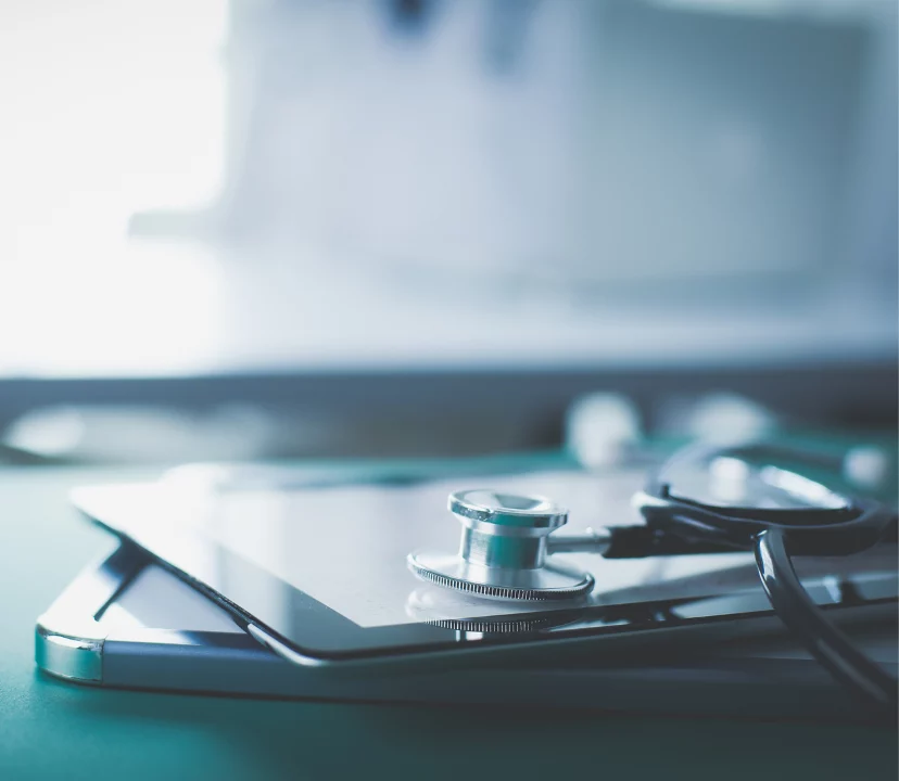 medical photo on the desk