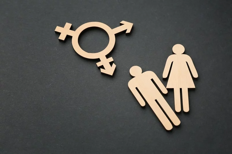Man and women wooden to show gender
