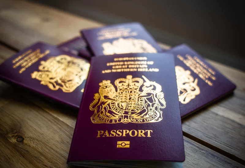 passports laid on the table