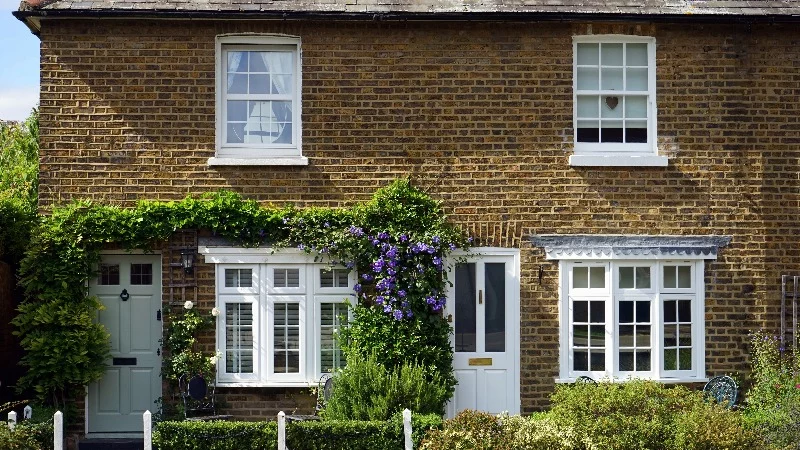 House with lots of plants and greenery
