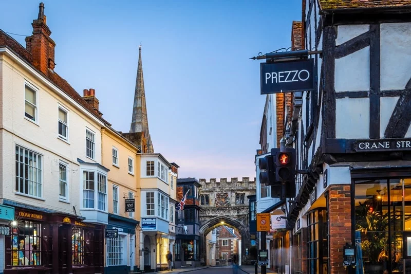 Shops in a high street