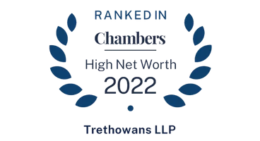 Ranked in Chambers High net worth 2022 Trethowans logo