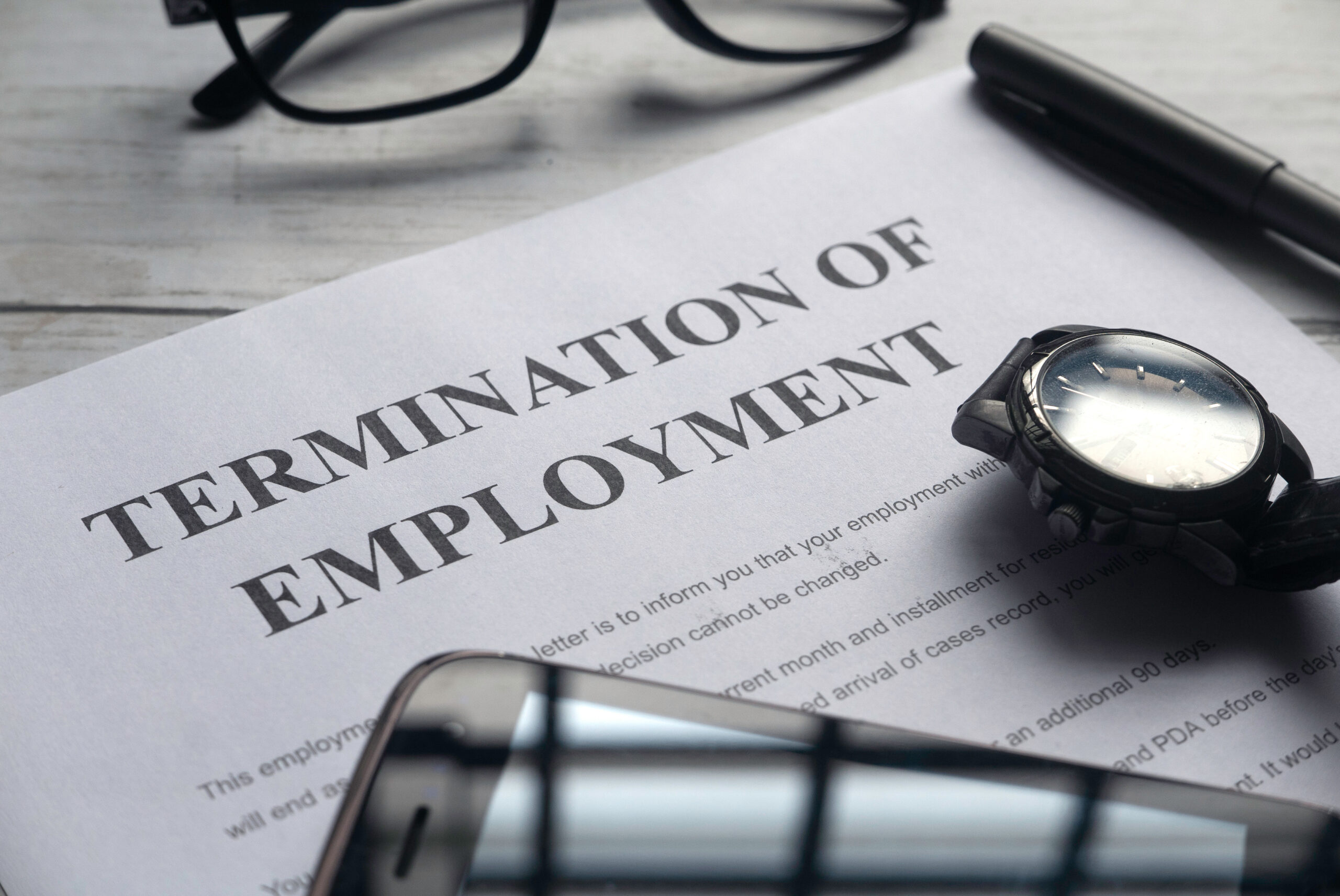 Termination of Employment document