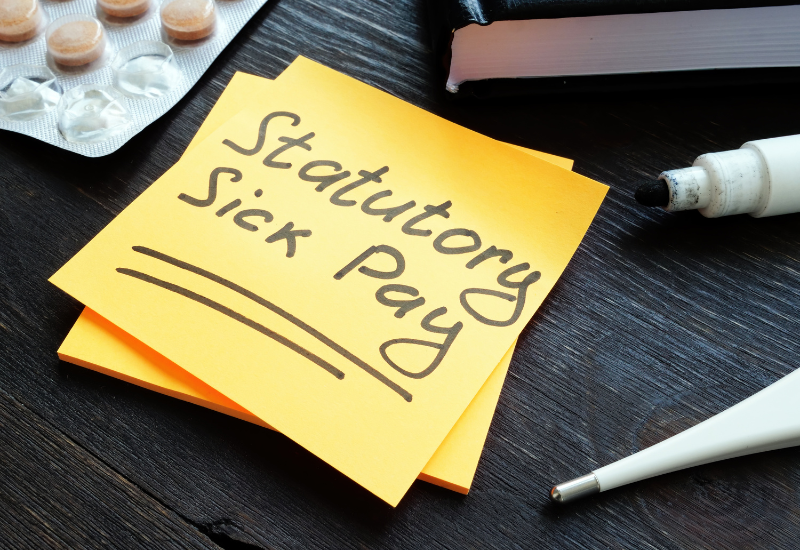 Statutory Sick pay image on post it note