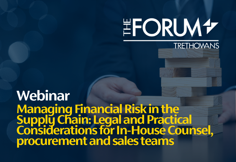 The Forum Webinar, Managing financial risk in the supply chain